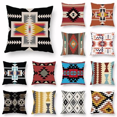 Colorful Navajo Aztec Geometric Print Pattern Cushion Cover Home Living Room Sofa Decor Pillow Pillow Cover