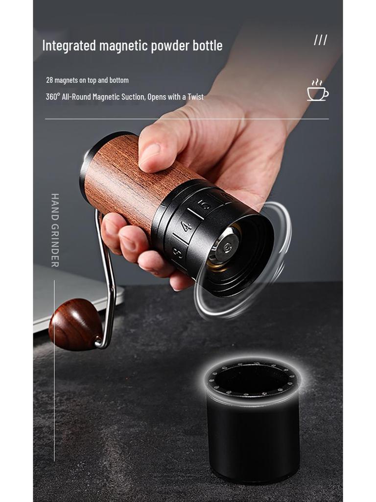 GC40 Ghost Tooth Burr Hand-Crank Manual Coffee Grinder - Portable Stainless Steel Coffee Bean Grinder