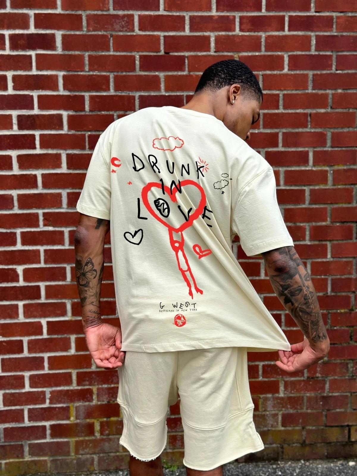 G West Oversized Drunk In Love Tee L