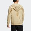 Adidas Letter Print Loose Zipper Hoodie Long Sleeve Sweatshirt Unisex Hoodies Khaki IA9438