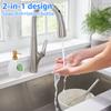 Ceramic Soap Dispenser with Sponge Holder Easy To Clean Press Pump Hand Foam Dispenser Pressing Soap Pump Bottle for Home