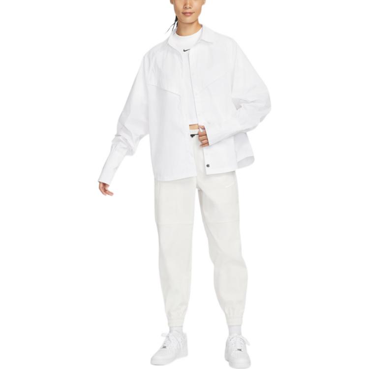 Nike Camicie Donna Bianco Risvolto Moderato Altro DR5997-100