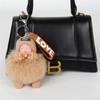 Cars Key Ring Jewelry Gift Sleeping Baby Doll Pompom Keyring Fluffy Plush Doll Plush Keychain