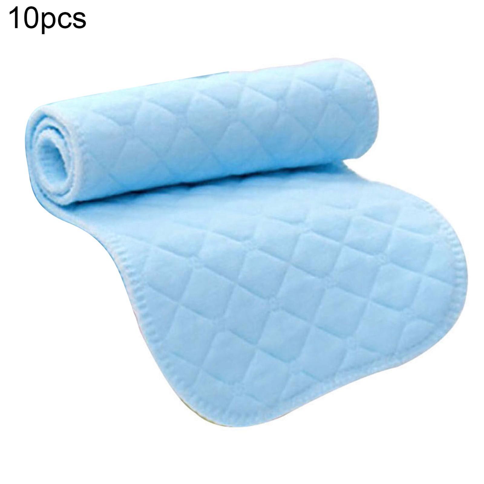 

Набор из 10 подгузников для младенцев и малышей, толстых и моющихся, подходит для многоцелевого использования младенцами и детьми ясельного возраста. One Size синий