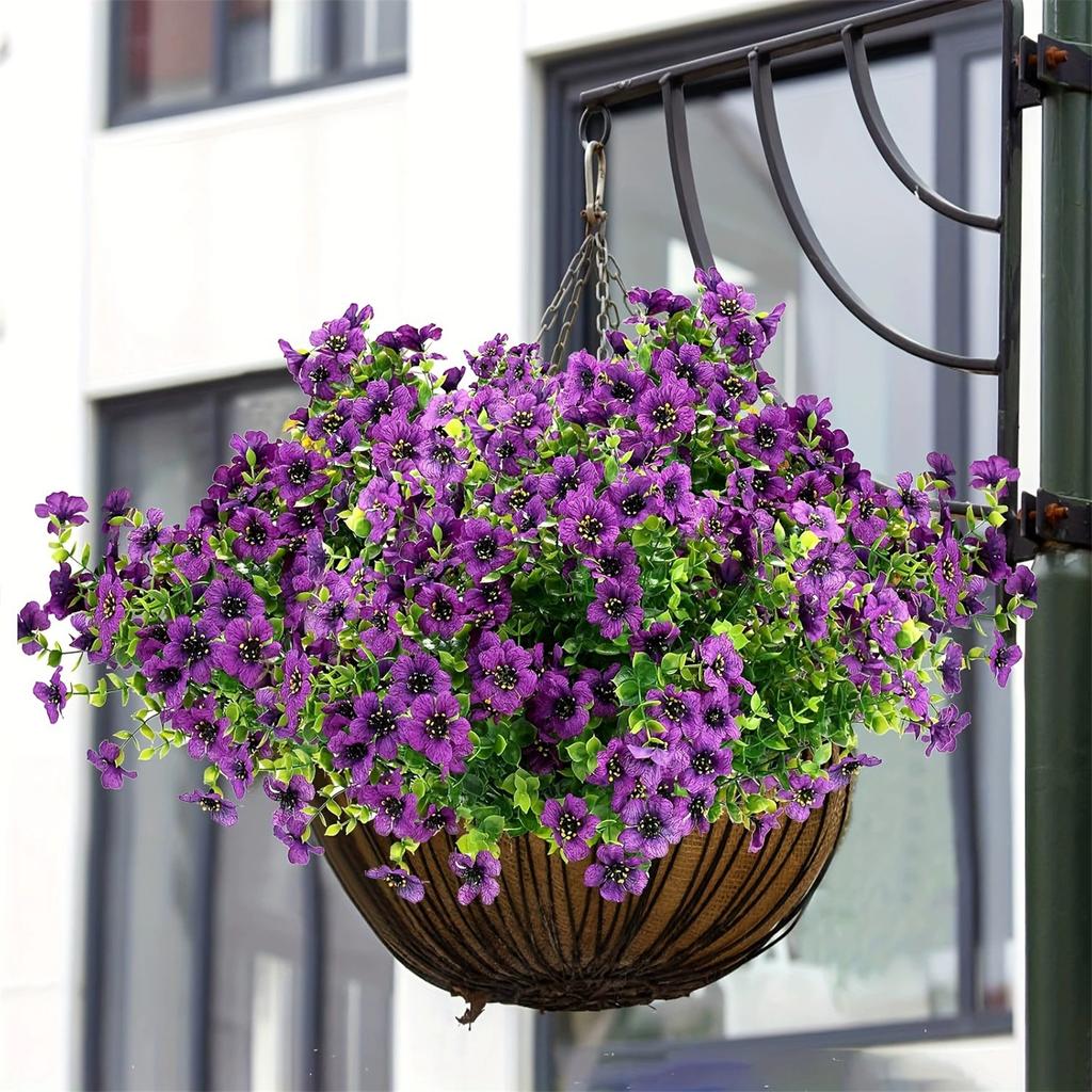 Artificial Fake Flower Plant Outdoor Spring Decoration, Bouquets Of Imitation Plastic Plant Decoration Outdoor Non-fading Bouquet Decoration