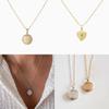 Heart Shape Cross Necklace In Stainless Steel With Gold Plating For Female Fashion Accessory
