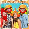Whimsical Cotton Hamburger Headwear Themed Party Photo Props Costume Decors For Roleplay Event Family Bonding Activity