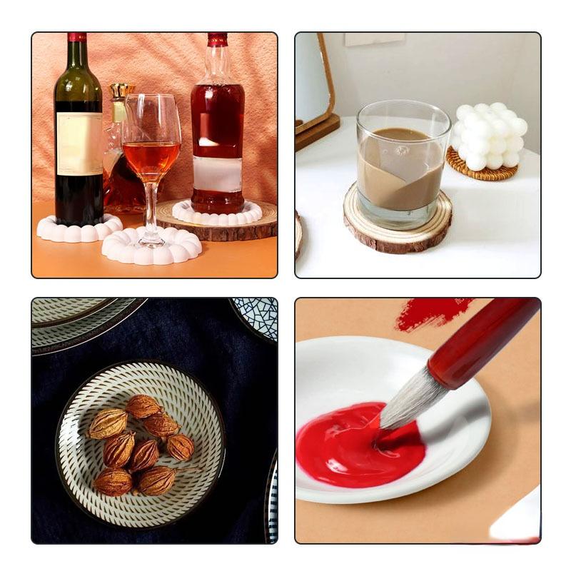 Blasen Untersetzer Gießton Silikonform DIY Handgemacht Tassenuntersetzer Kleine Topf Isolierpads Epoxidharzformen Schmuck Ausstellungsform