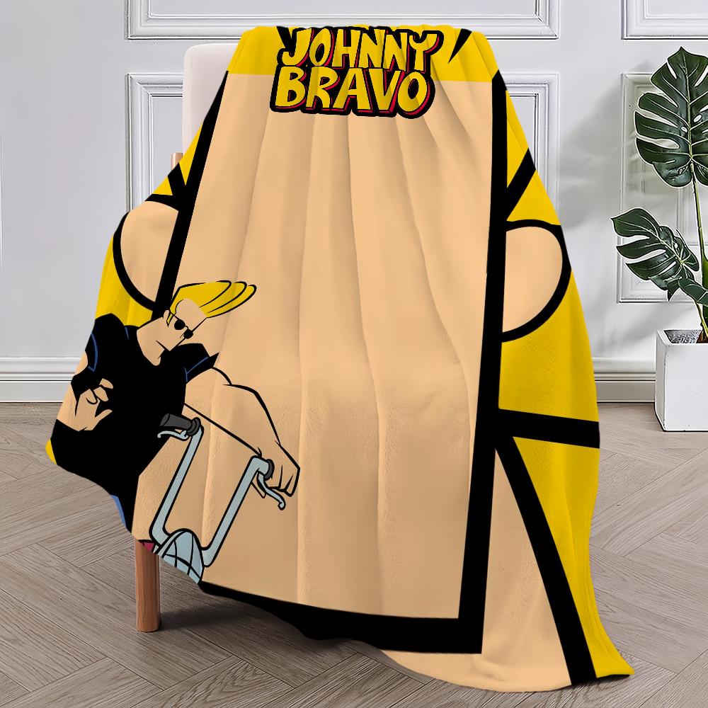 Cartoon J-Johnny B-Bravo Blanket Plush Nap Sofa rug for Living Room Warm Office Bedroom Birthday Home Travel Kid Gifts
