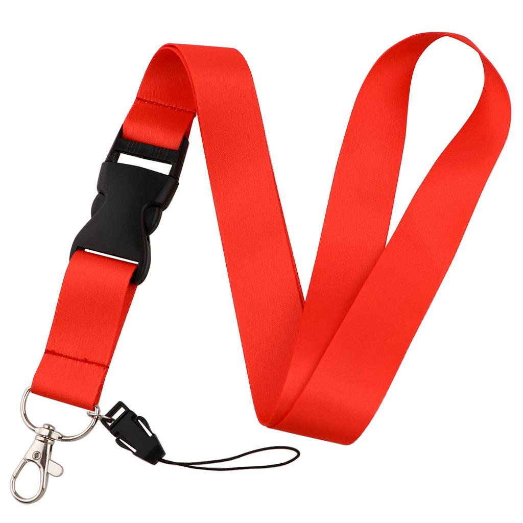 Solid Color Phone Lanyard ID Card Holder Neck Strap Mobile Phone Tag Key Chain
