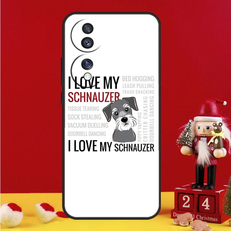 Cartoon Schnauzer Dog Case For Honor Magic 7 6 5 Pro V5 Honor X9c X9b X9a X8a X8b X7a 50 70 90 200 400 Lite Cover