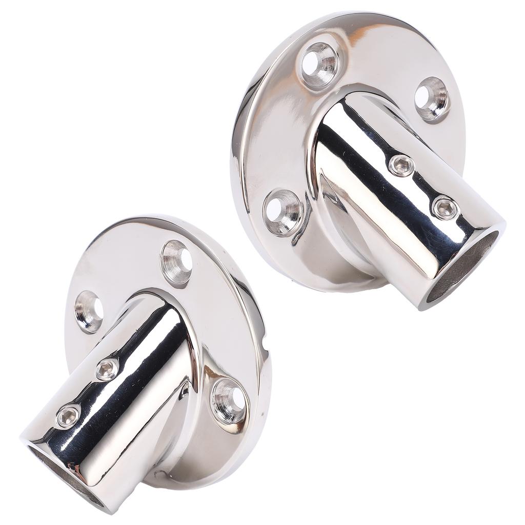 Boat Hand Rail Fitting Stainless Steel 45 Degree Round Base Tube Marine Hardware Flange Base Deck Railing