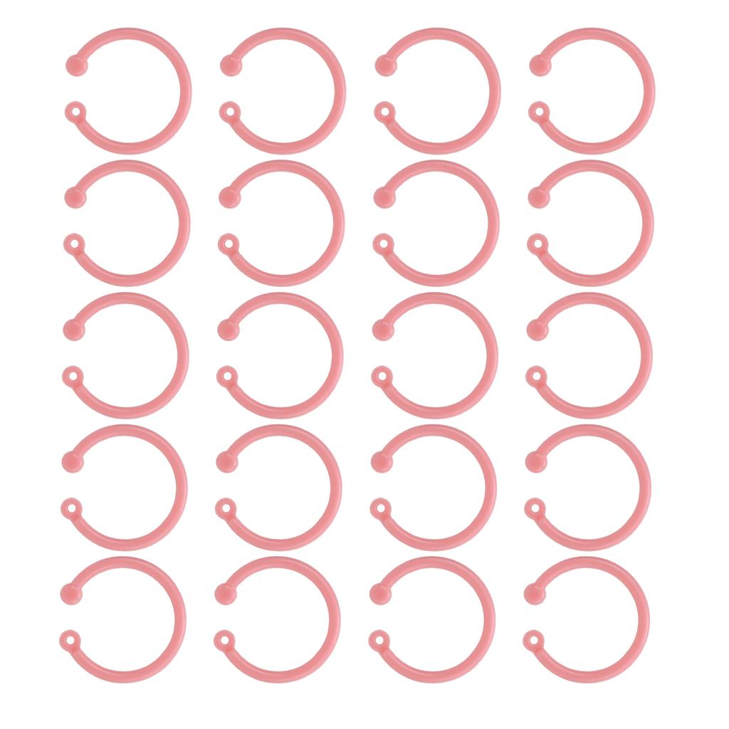 40 Pcs Rings Multifunction Multiple Colors Round Hole Loose Lf Paper Single Rings