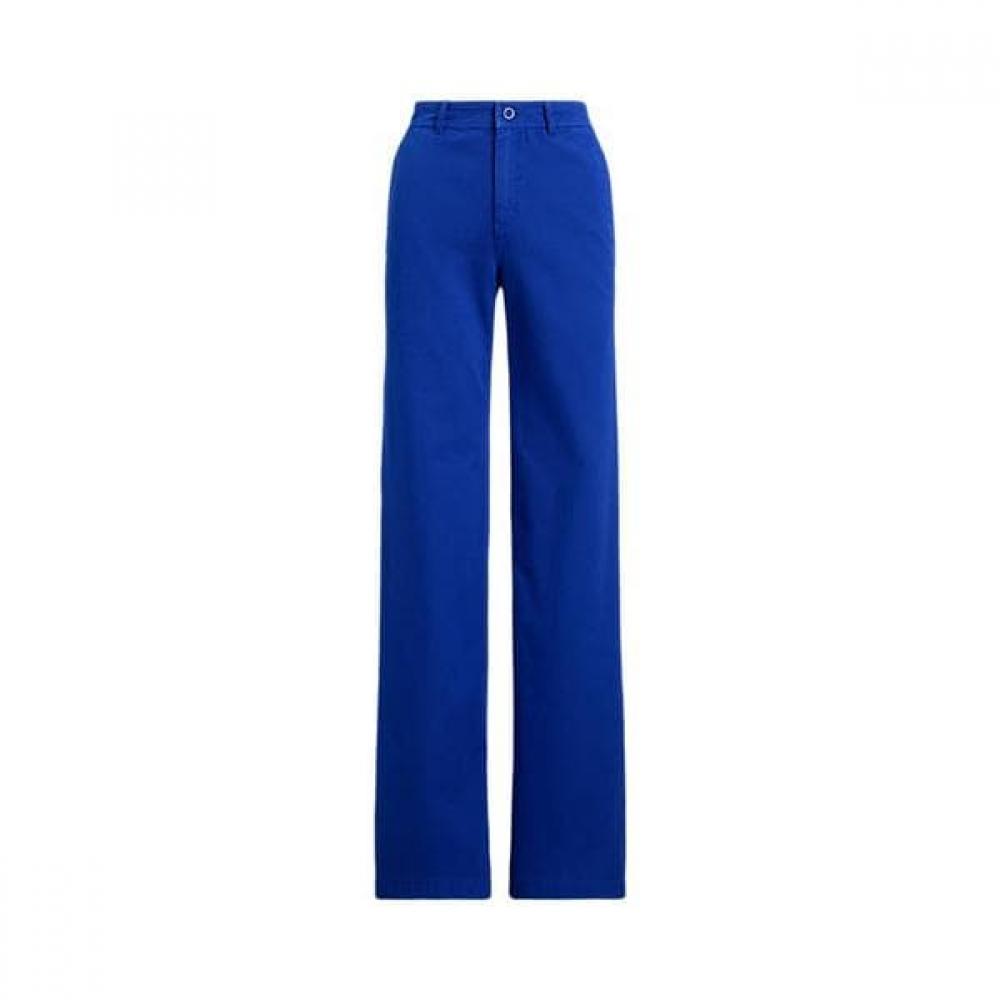 Lauren Ralph Lauren Cotton Twill Wide Leg Pants 0