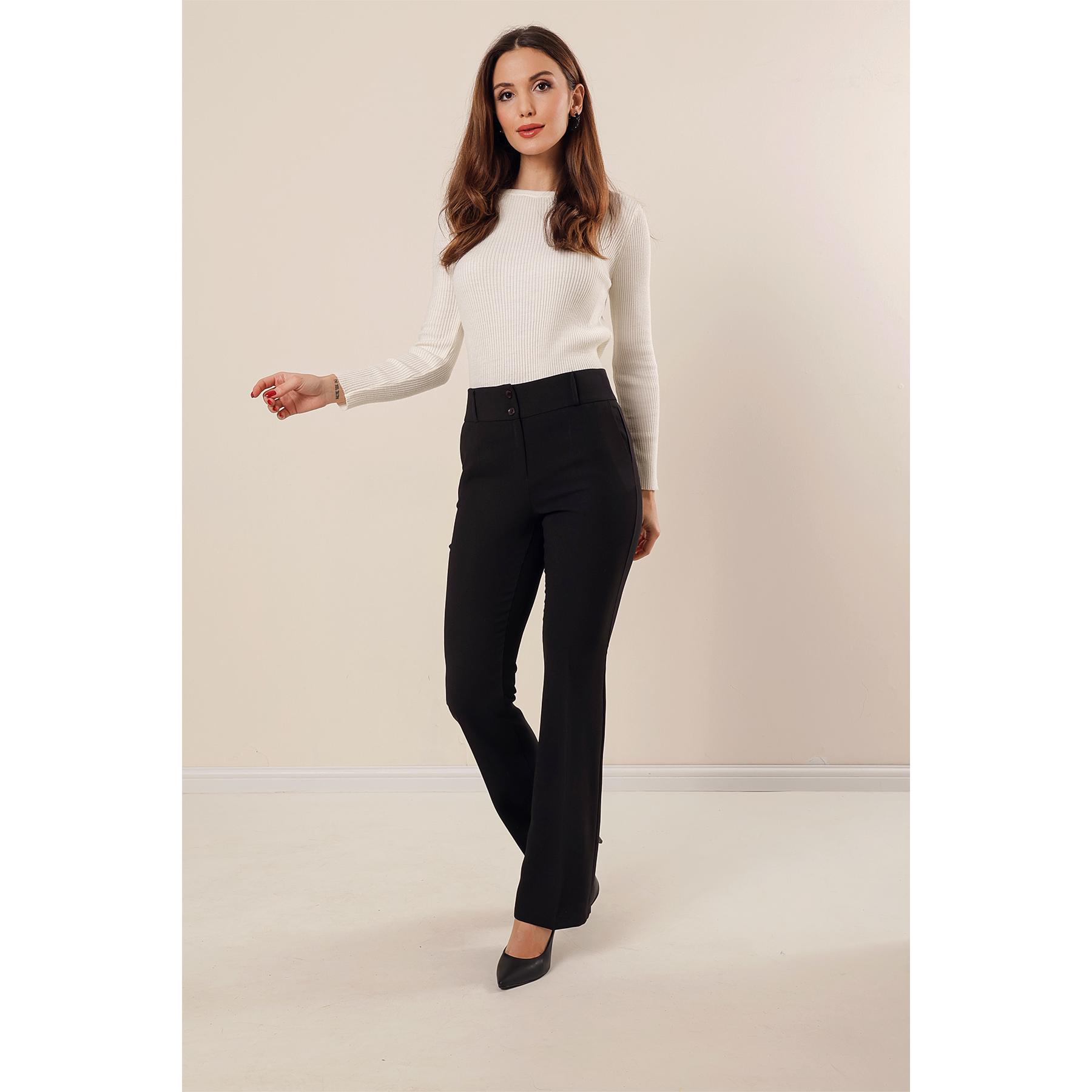 

Брюки из крепа с боковыми карманами M чёрный