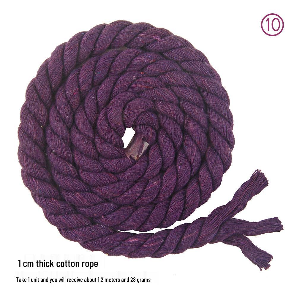 10mm Colored Cotton Rope - 1cm Thick Braided Rope for DIY Crafts, Weaving, Curtain Bundling, and More