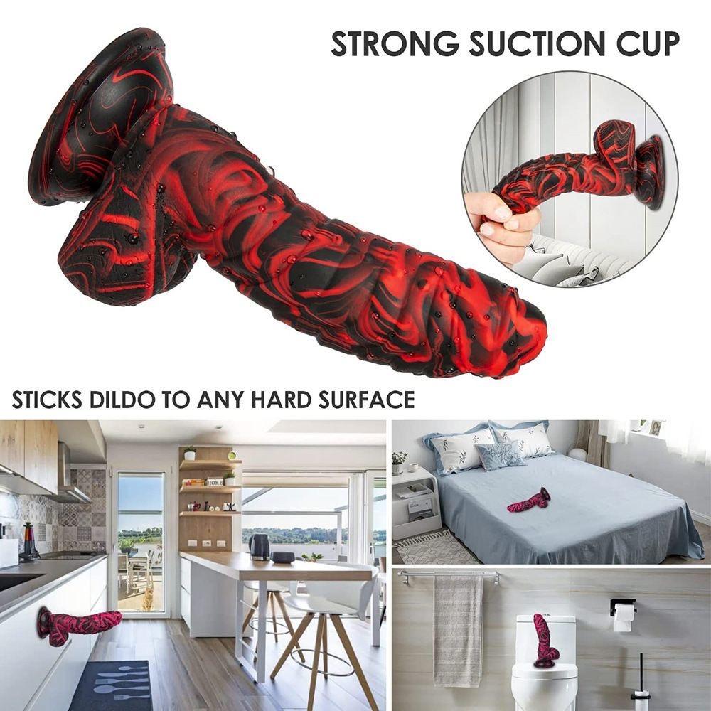 22cm Fantasy Dragon Scale Silicone Dildo, Ultra Soft Liquid Silicone Design, Realistic Texture, Strong Suction Cup, Flexible Premium Collection