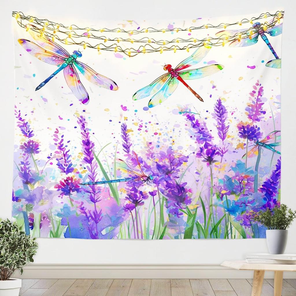 Kawaii Cat Tapestry, Adorable Cartoon Kitten Design With Cats In Cups And Pastel Blue Background Wall Art For Room Decor