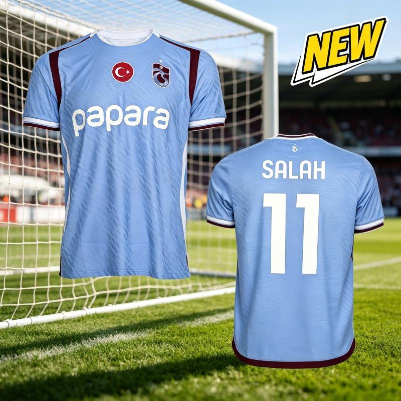 26-27 Trabzonspor Salah Fotbalový Dres Tričko Pánské Letní Nové 3D Sportovní Tričko Tréninkové Prodyšné Rychleschnoucí Rodinné Dětské Trička