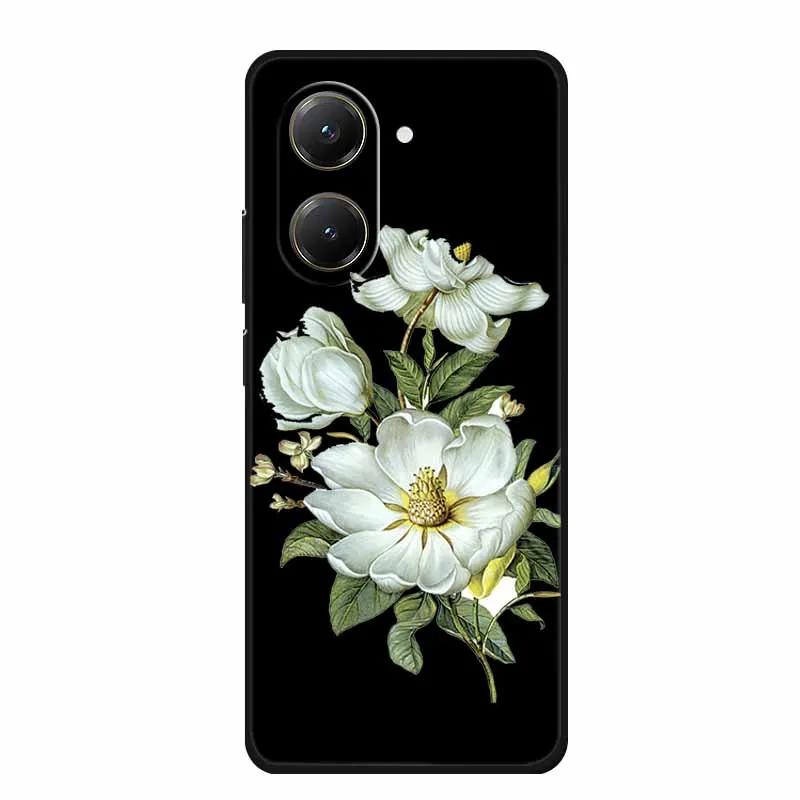 Schwarze Silikonhülle für Xiaomi Poco C71 Redmi A5 4G 4G Hülle Cartoon Katze Weiche Rückabdeckung für Poco M7 4G Plus X7 Pro Handyhülle