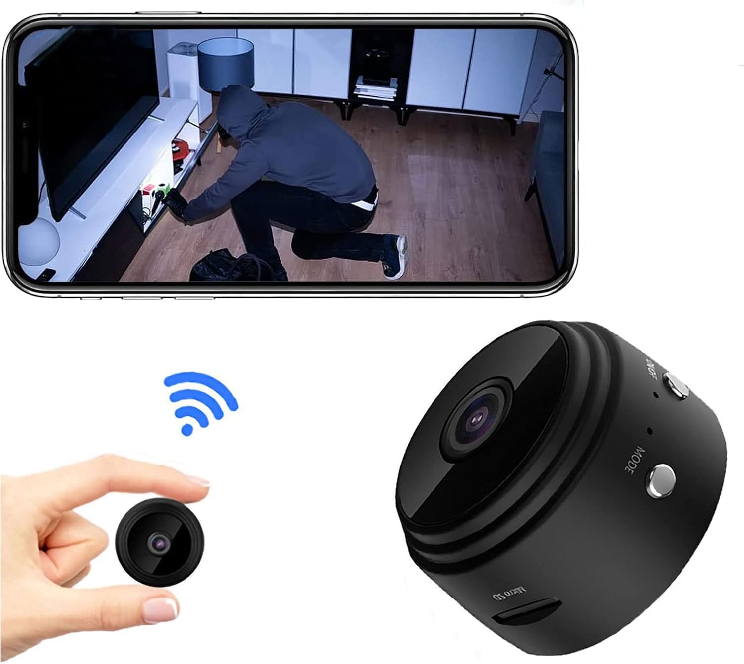 

1/4pcs Mini Camera, 1080P HD WiFi Home Indoor Outdoor Camera, IP Camera Remote Viewing for Security with Phone APP(Video Only)
