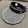 Sunscreen Hat Summer Female Sunshade UV Protection Empty Top Vinyl Shell Hat Large Brim Sunshade Face Outdoor Cycling Hat