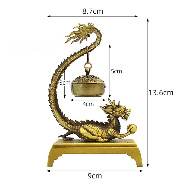 1pc Alloy Soaring Dragon Hanging Fragrance Chip Burner, Auspicious Cloud Incense Tablet Burner Home Decor (Without Incense)