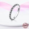 925 Sterling Silver Vintage Oxidized Filigree Band Ring Celtic Scrollwork Stackable Ring Retro Jewelry Gift for Women & Men