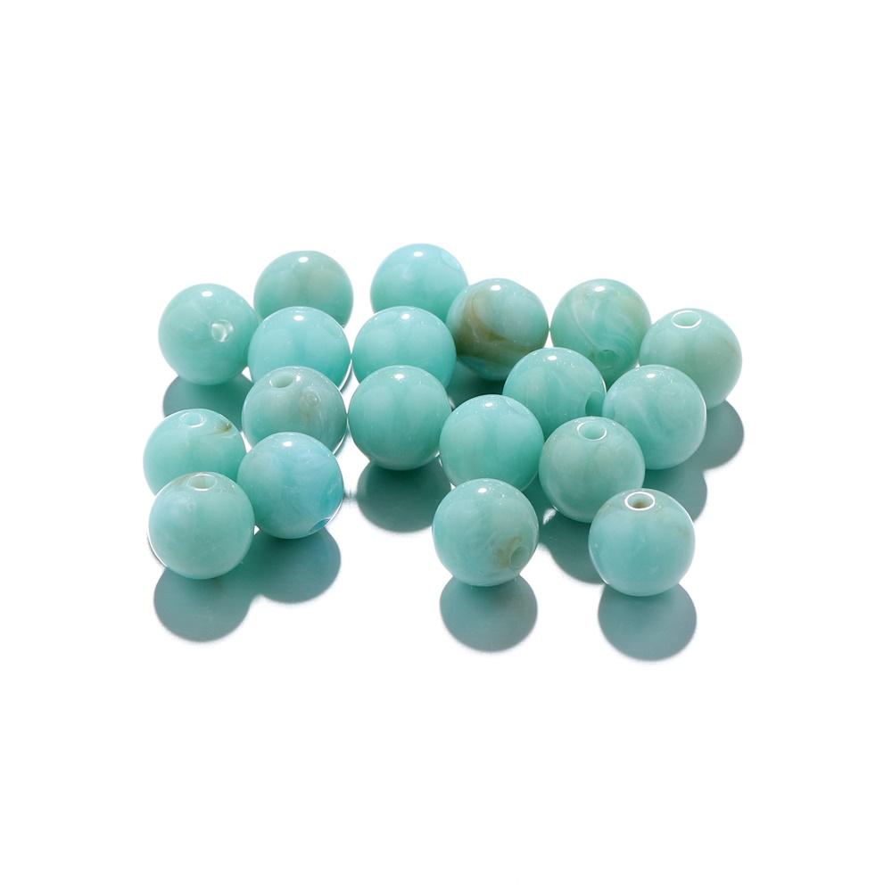 100-200Pcs Colorful Round Imitation Natural Stone Bead Loose Spacer Bead For DIY Necklace Bracelet Jewelry Making Supplies
