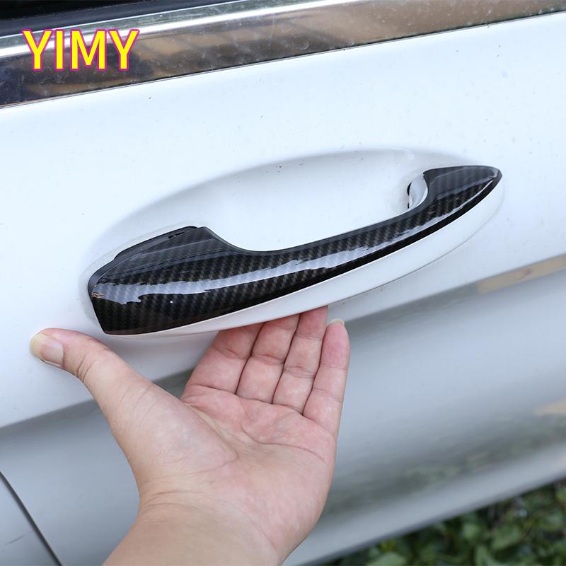 ABS Carbon Fiber Car Door Handle Trim Suitable for Mercedes Benz E Class W213 2016- GLC X253 C Class W205 2015- LHD