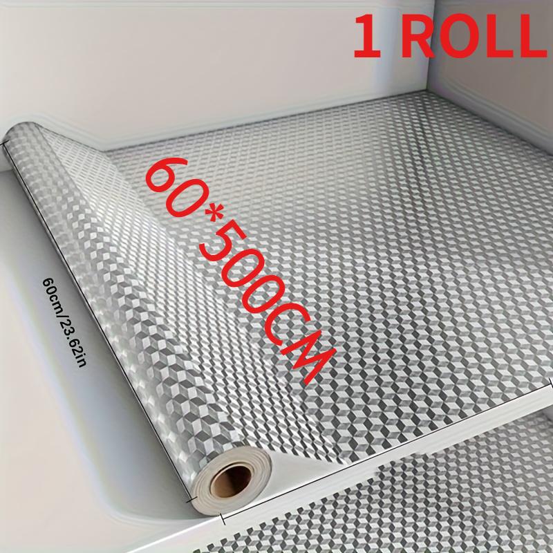 1 Rolle Hochtemperaturbeständige Aluminium-Küchenaufkleber Schubladeneinlagen Küchendekor Küche Wasserdicht, Feuchtigkeitsbeständig, Ölbeständig Aufkleber