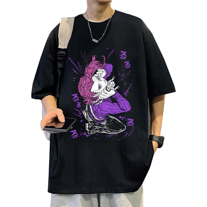 Vinegar Double Jojos Bizarre Adventure Anime Trend Tshirt Cotton Graphic Tee Unisex Unisex Summer Streetwear