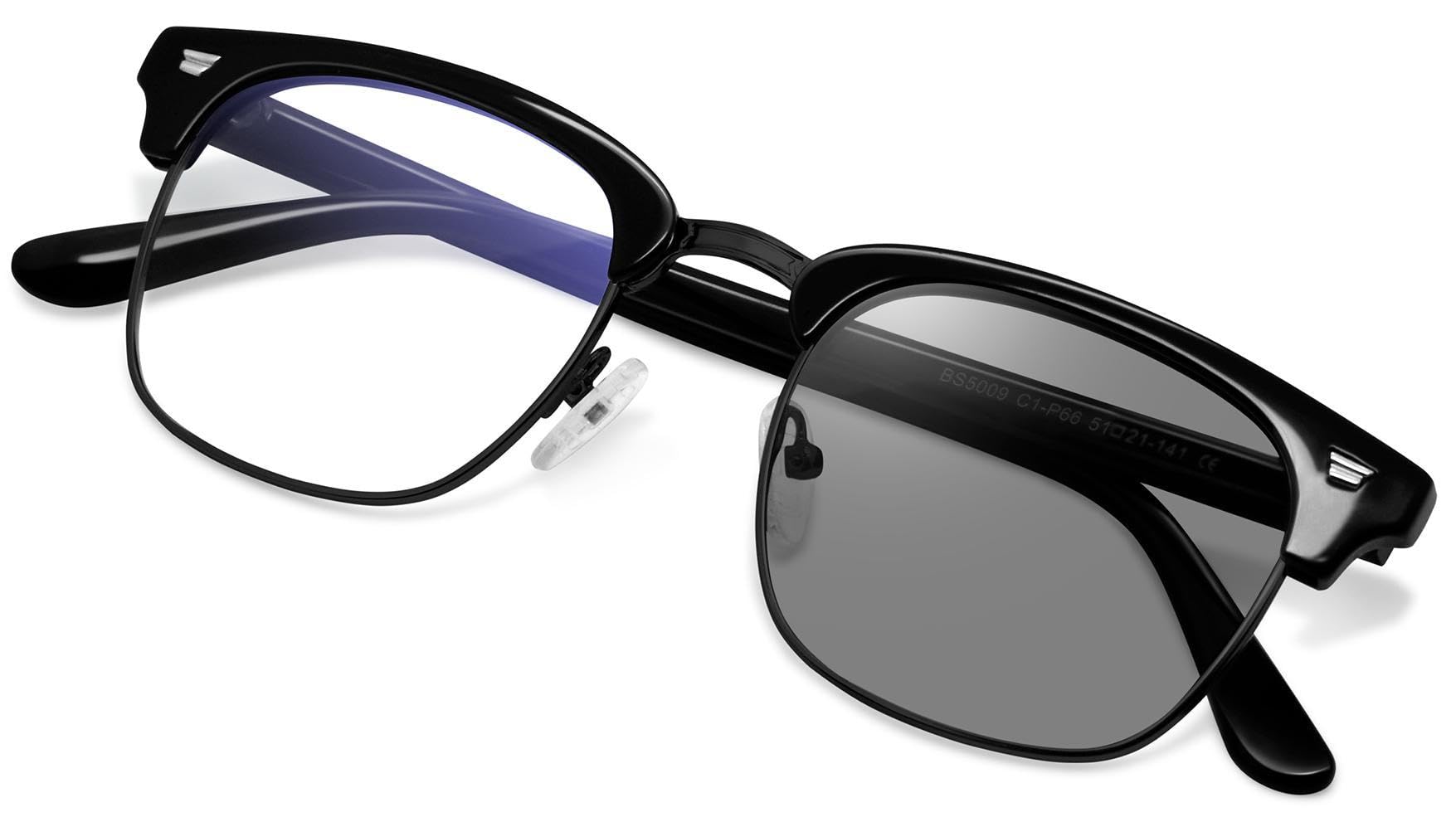 

KANASTAL Blue Light and UV400 Photochromic Sunglasses for Metal Stylish for Men and Women Blocking, Photochromic, Color-Changing Glasses, Protection,