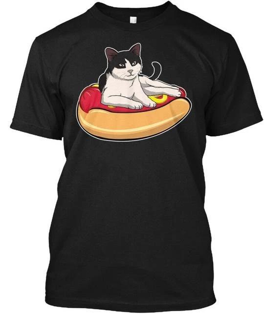 

Cat On Hotdog Funny Food Lover - Oi TTshirt Made in the USA Size S to 5XL 3XL