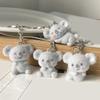 4Pcs Stylish Flocking Finish Koala Keyrings Trendy Koala Key Holder Elegant Keyrings Accessory for Fashion Enthusiasts