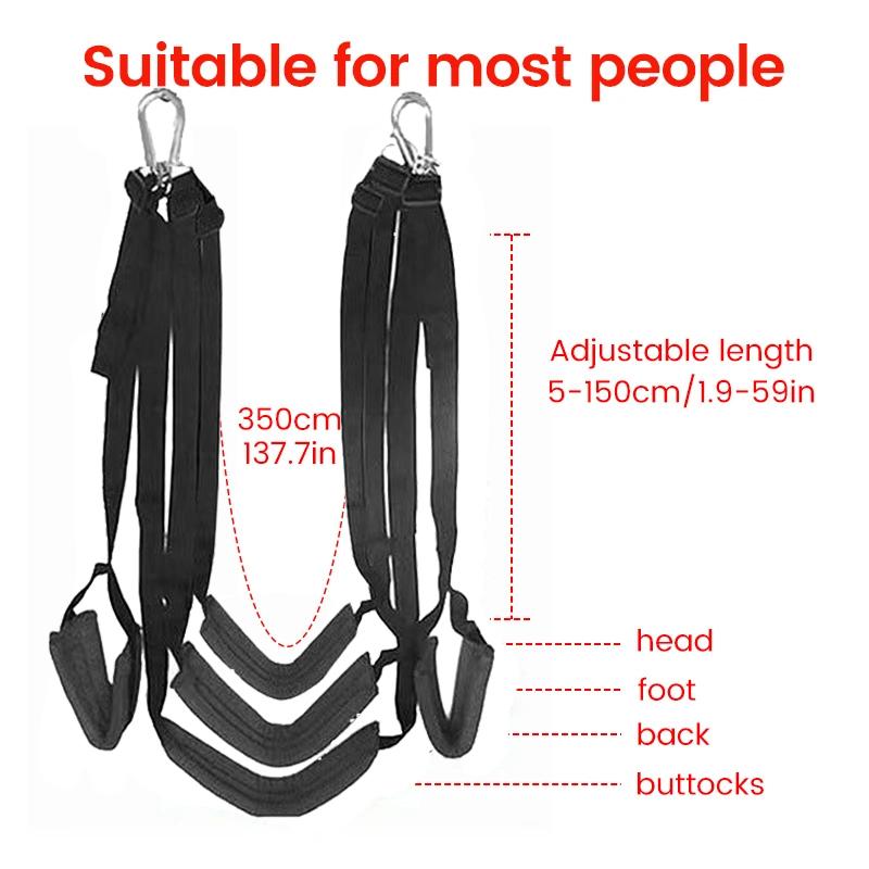 Upgraded Sex Swing Sex Furniture Fetish Bandage Adult Game Soft Seat And Leg Pad Hanging Erotic Swing Sex Toys for Couples Flirt