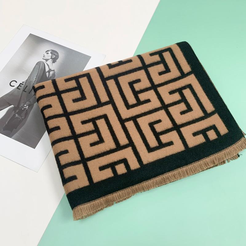 Autumn and winter new paper pattern jacquard imitation cashmere thick scarf autumn and winter new versatile thickened warm shawl