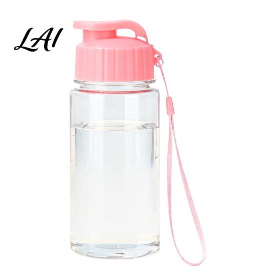 Outdoor Camping Water Bottle Sports Bottle with Flip Lid And Lanyard Portable Leak-proof PET Everyday Hydration Cup Lightweight Fitness Jug,