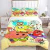 3Pcs Spongebob Squarepants Adventure Bedding Sets For All Sizes New 3D Printed Bed Cover Comforter Duvet Cover Pillowcase Bedroom Decoration