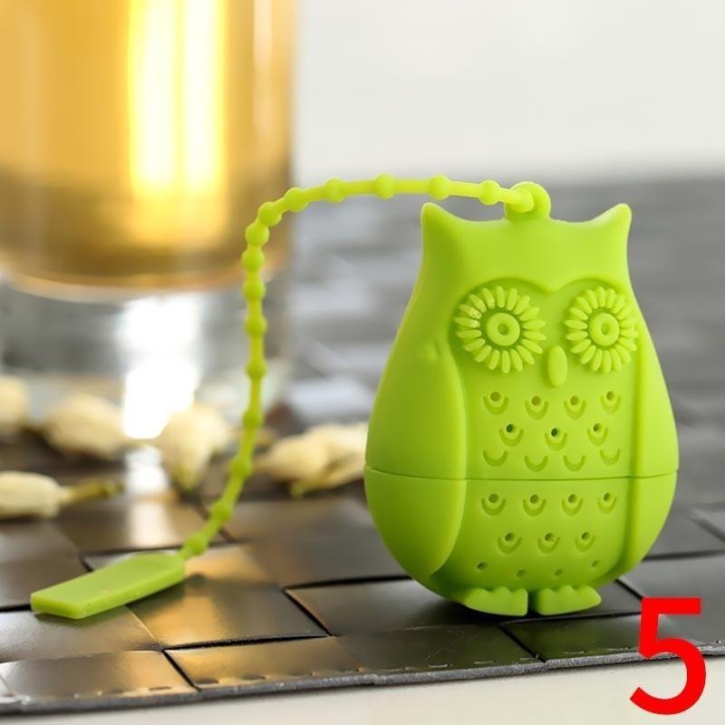 Silicone Owl Loose Tea Infuser Filter Strainer Novelty Perforated Bird Gifts