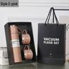 Bashting Stainless Steel Thermos Bottle 3-Lid Gift Set