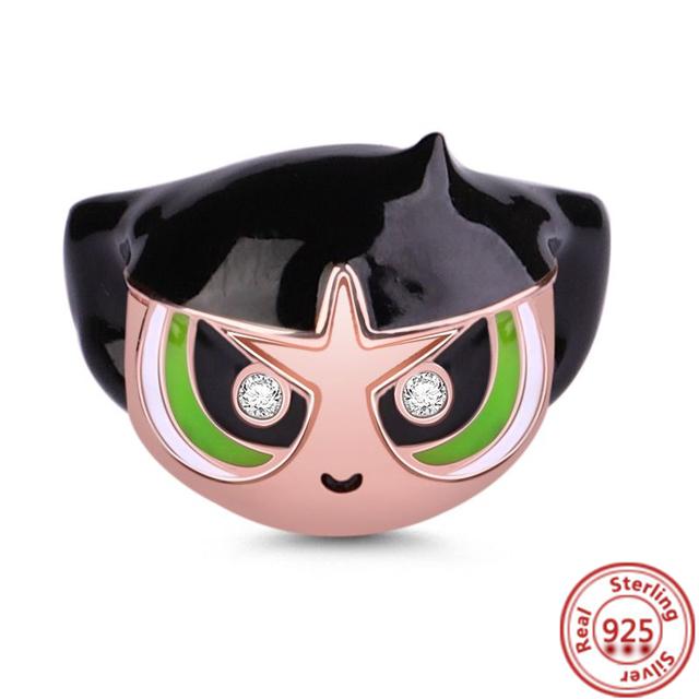 New Fine Copper Fit Original Bracelet Europe Cute Cartoon Doll Series Dangle Charm Beads Necklace Pendant Diy Women Jewelry