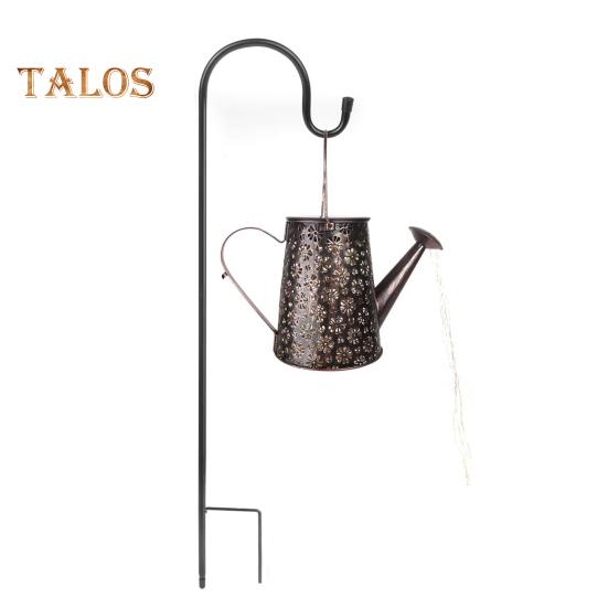 

Солнечный чайник, металлическая подвесная лейка со светодиодными гирляндами, водонепроницаемая наружная декоративная лампа на солнечной батарее для сада, дорожки и двора L