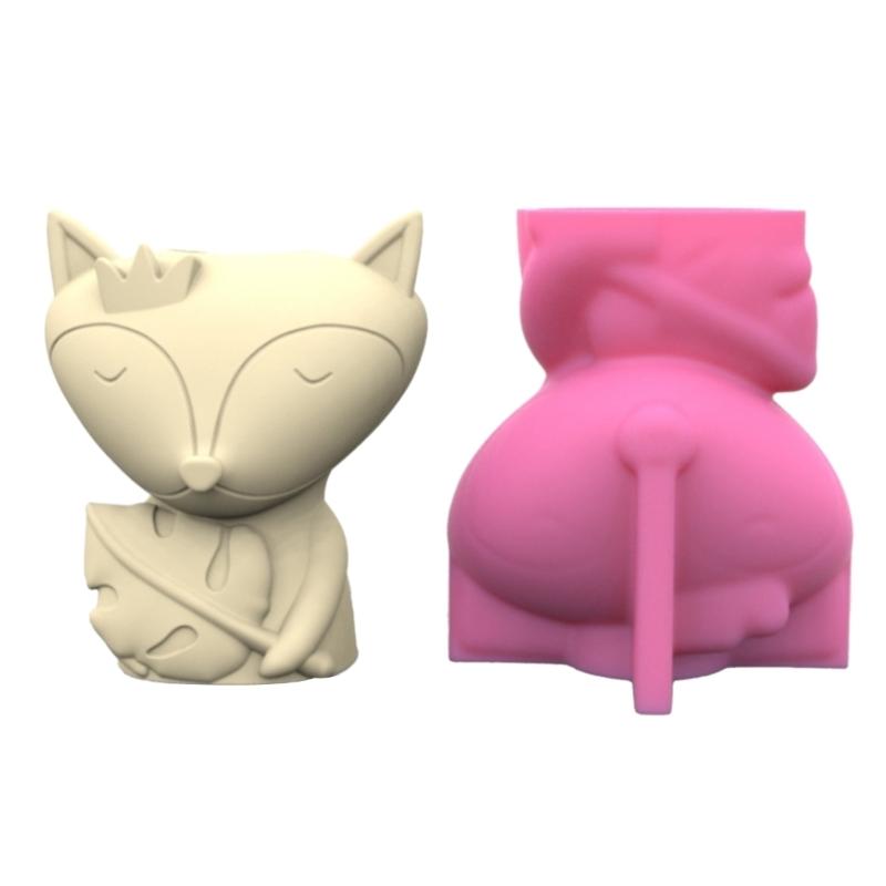 

Ведмідь Кролик Гіпсовий квітковий горщик Силіконова форма Форма для лиття з епоксидної смоли Соковита ваза Цементна глина Форма Тримач для ручки Форма