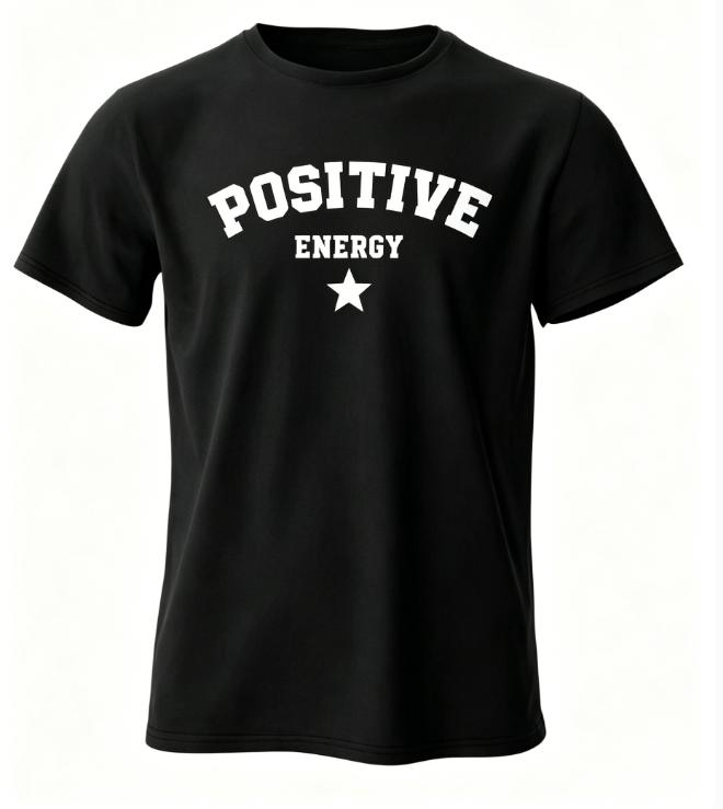 Summer Unisexs Pure Cotton Shortsleeved Positive Energy Tshirt Fashionable Urban Streetwear Creating A Stylish Summer Look