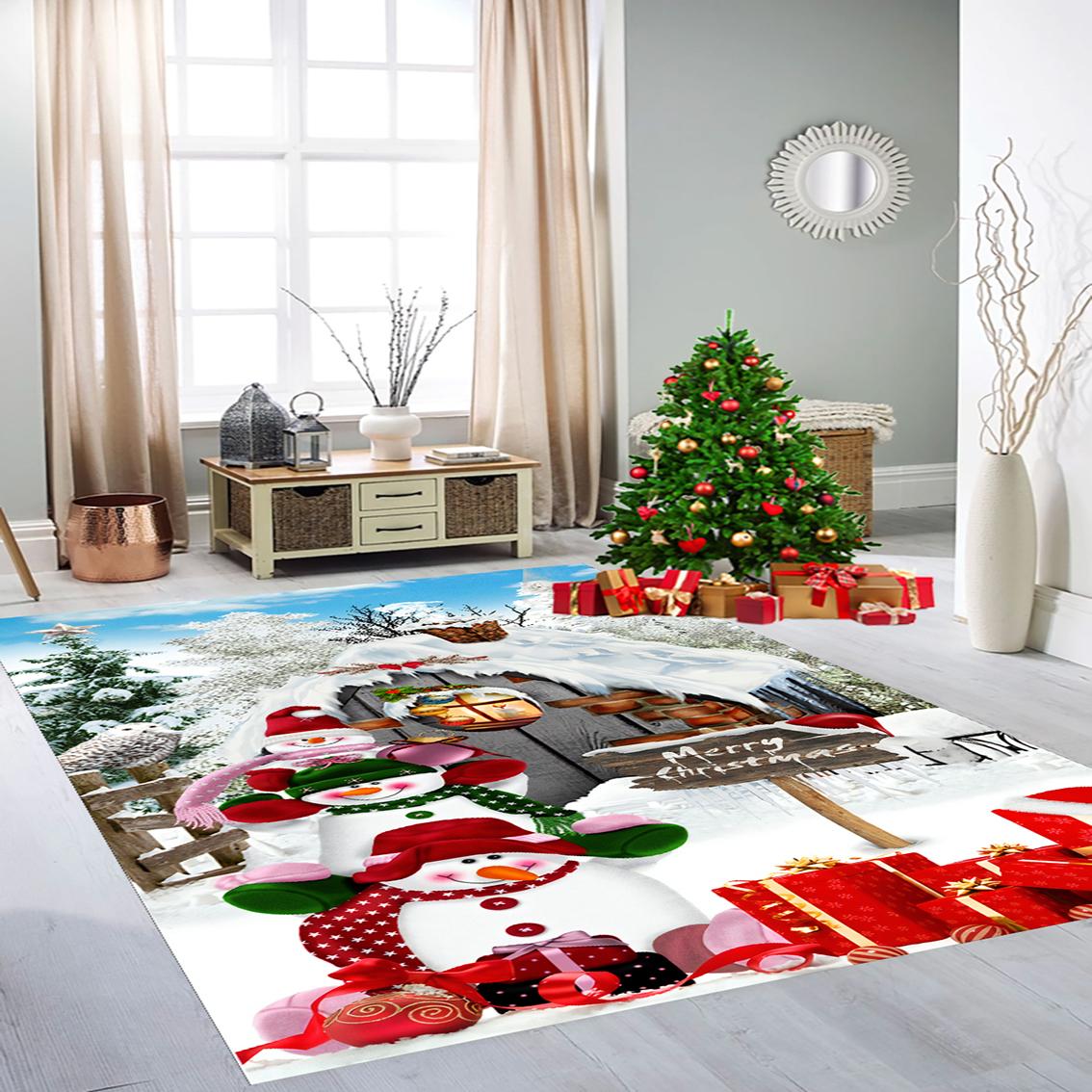 

MD-LİFE HOME Рождественский ковер на нескользящей основе с цифровой печатью