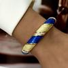 Tropfendes Öl Emaille Armreif Blume Breiter Armreif Retro Geometrisch Cloisonné Armreif Damen