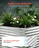 Galvanized Raised Garden Bed, 2400 x 1200 x 860 mm, Rectangular Metal Planter Box Kit Outdoor, Bottomless Planting Box with Gloves, Rustproof