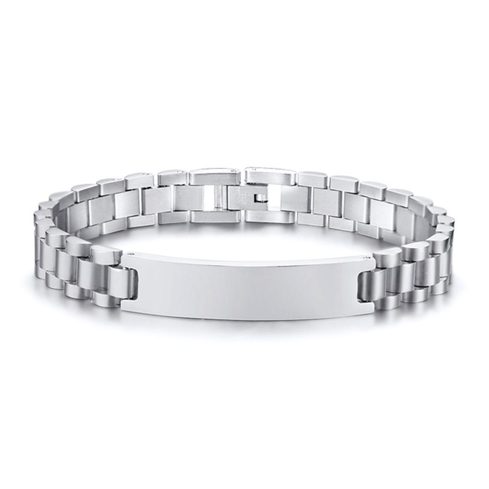 Custom New Dainty Thick Watch Statement Bracelet Fashion Jewelry Stainless Steel Waterproof Watch Band Link Chain Bracelet