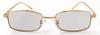 [CYPHUS] Cyphus Bunte Sonnenbrille für Damen und Herren, Unisex, Quadratische Form, Bunte Gläser, Modebrille, UV-Schutz, Trendig (GoldLight Rauch)